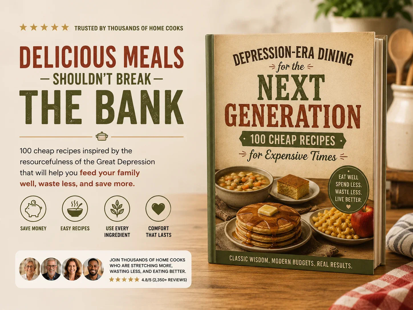 #1 Depression-Era Wisdom Cookbook